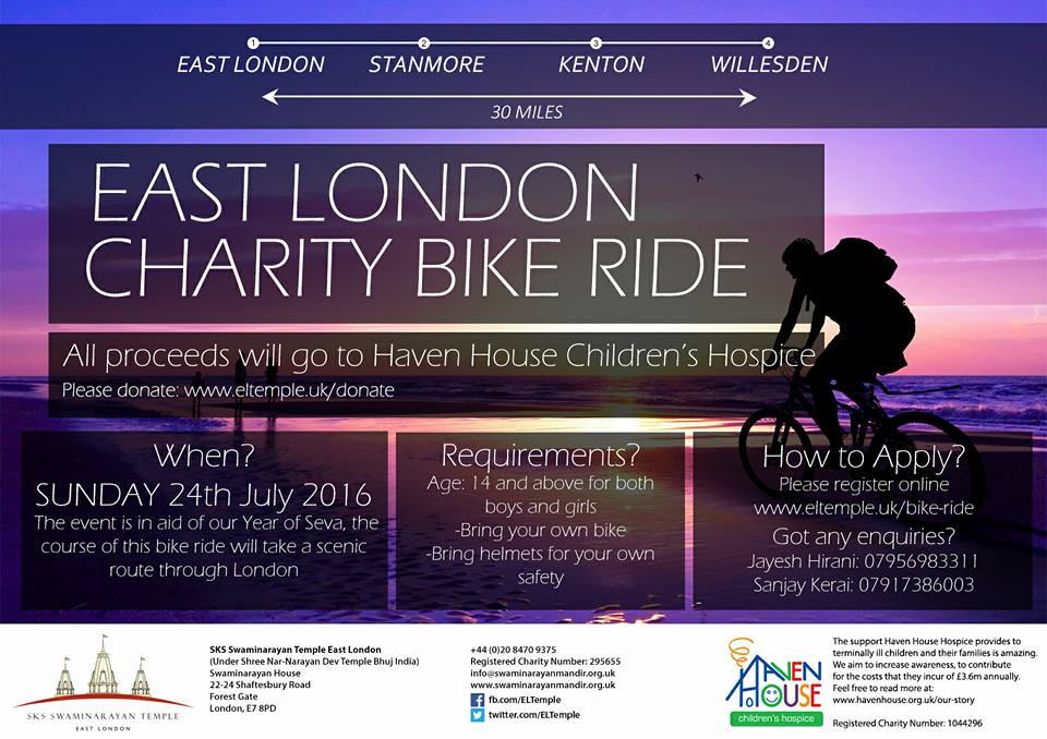 Charity Bike Ride For Haven House Hospice